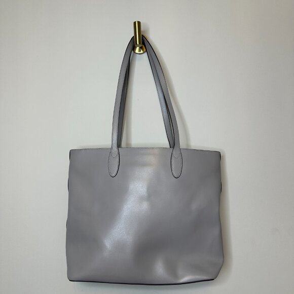 KATE SPADE New York Kerri Medium Taupe Leather Tote Shoulder Bag Flower Charm - Picture 5 of 7